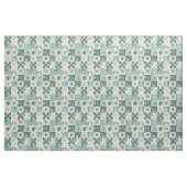 Winter Türkis Blau Patchwork Vintage Quilt Stoff (Fat Quarter (45,7 x 55,9 cm))
