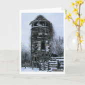 Winter-Turm Karte (Gelbe Blume)