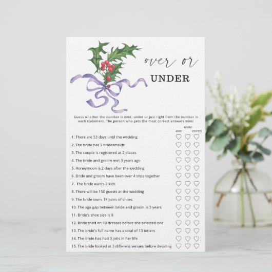 Winter über oder unter Brautparty (Stehend Vorderseite)