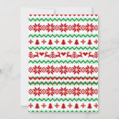 Winter Ugly Sweater Baby Shooting Card Einladung (Rückseite)