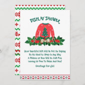 Winter Ugly Sweater Baby Shooting Card Einladung (Vorne/Hinten)