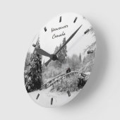 Winter-Uhr-kundenspezifische Runde Wanduhr (Winkel)