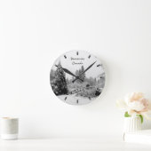 Winter-Uhr-kundenspezifische Runde Wanduhr (Zuhause)