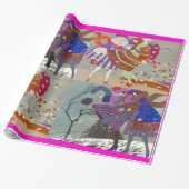 WINTER UND FALL ART DECO SCHÖNHEIT GESCHENKPAPIER (Ungerollt)