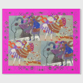 WINTER UND FALL ART DECO SCHÖNHEIT GESCHENKPAPIER (Flach)