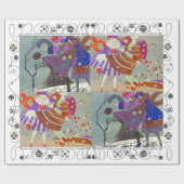 WINTER UND FALL ART DECO SCHÖNHEIT, weiß Geschenkpapier (Flach)