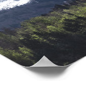 Winter und Frühling - grüne Bäume und schneebedeck Poster (Ecke)