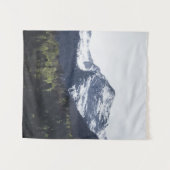 Winter und Frühling - grüne Bäume und schneebedeck Wandteppich (Vorderseite (Horizontal))