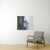 Winter und Frühling - grüne Bäume und schneebedeck Wandteppich (Beispiel (Horizontal))