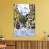 Winter- und Frühlingstal und Berge Leinwanddruck (Insitu (Wohnzimmer))