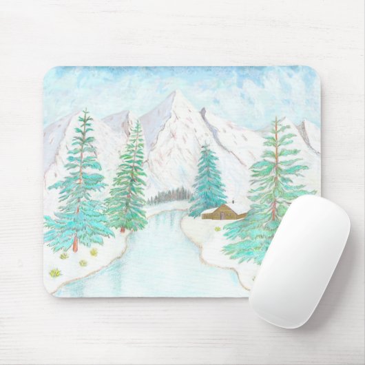 Winter und Immergrün Mousepad (Mit Mouse)