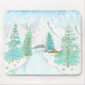 Winter und Immergrün Mousepad (Vorne)