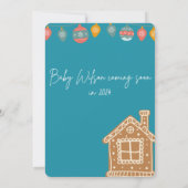 Winter- und Rentiermassage mit Baby-Dusche Einladung (Rückseite)