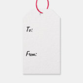 Winter- und Weihnachtszeit Mops Geschenkanhänger (Rückseite)