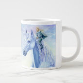 Winter Unicorn Elf Rider Jumbo-Tasse (Rechts)