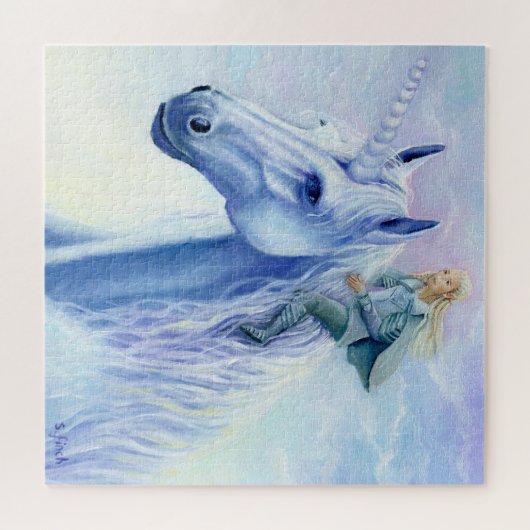 Winter Unicorn Elf Rider Puzzle (Horizontal)