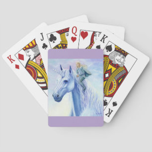 Winter Unicorn Elf Rider Spielkarten