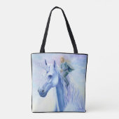 Winter Unicorn Elf Rider Tasche (Rückseite)