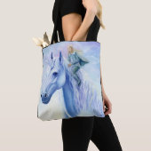 Winter Unicorn Elf Rider Tasche (Von Nahem)