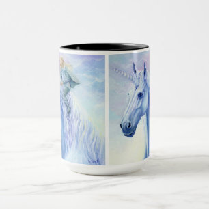 Winter Unicorn Elf Rider Tasse