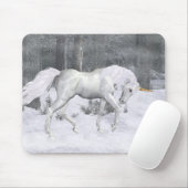 Winter Unicorn .. Fantasy Art Mousepad (Mit Mouse)