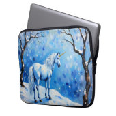 Winter Unicorn Laptopschutzhülle (Vorderseite Links)