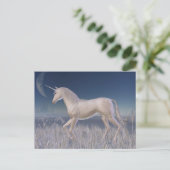 Winter Unicorn - läuft Postkarte (Stehend Vorderseite)