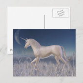 Winter Unicorn - läuft Postkarte (Vorne/Hinten)