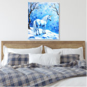 Winter Unicorn Leinwanddruck (Insitu (Schlafzimmer))