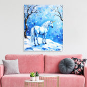Winter Unicorn Leinwanddruck (Insitu (Wohnzimmer))