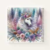 Winter Unicorn Magical Scene 3 - Personalisieren Notizblock (Rückseite)