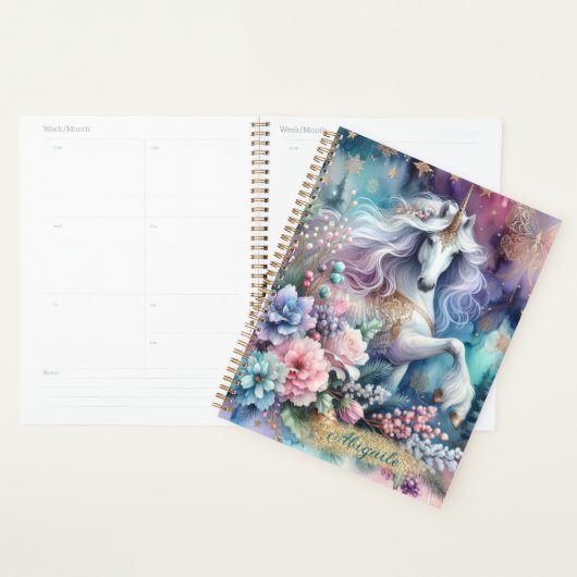 Winter Unicorn Magical Scene 4 Planer (Anzeige)