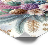 Winter Unicorn Magische Szene 3 Poster (Ecke)