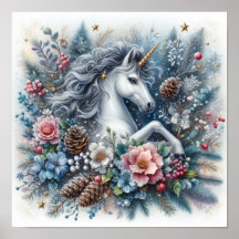 Winter Unicorn Magische Szene 6