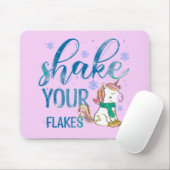 Winter Unicorn | Schütteln Sie Ihre Flakes Mousepad (Mit Mouse)