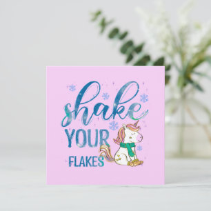 Winter Unicorn Schütteln Sie Ihre Flakes Spaß
