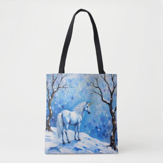 Winter Unicorn Tasche (Vorderseite)
