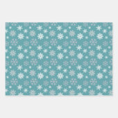 Winter Unicorns, Bäume und Schneeflocken Geschenkpapier Set (Vorderseite 2)