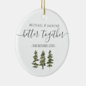 Winter Unsere ersten Weihnachten besser zusammen B Keramik Ornament (Rechts)