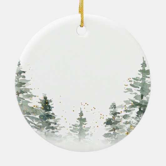 Winter Unsere ersten Weihnachten in unserem neuen  Keramik Ornament (Hinten)