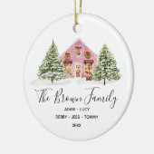 Winter Unsere ersten Weihnachten in unserem neuen  Keramik Ornament (Links)