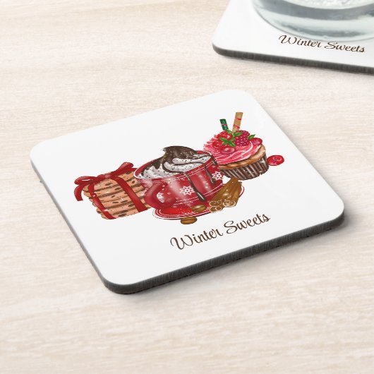 Winter-Untersetzer Getränkeuntersetzer (Linke Seite)