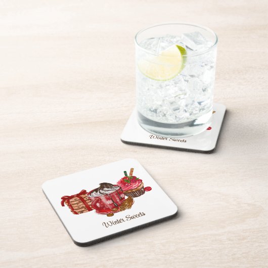 Winter-Untersetzer Getränkeuntersetzer (Rechte Seite)