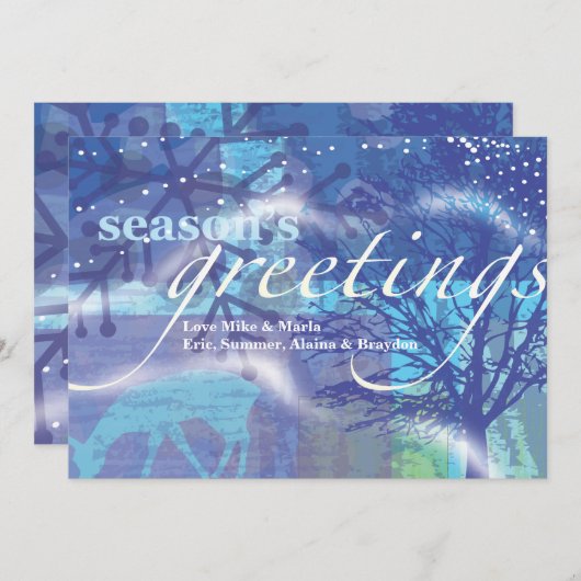 WINTER-Urlaubskarte Feiertagskarte (Vorne/Hinten)