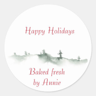 Winter-Urlaubssiegel Runder Aufkleber