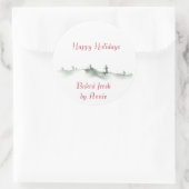 Winter-Urlaubssiegel Runder Aufkleber (Tasche)