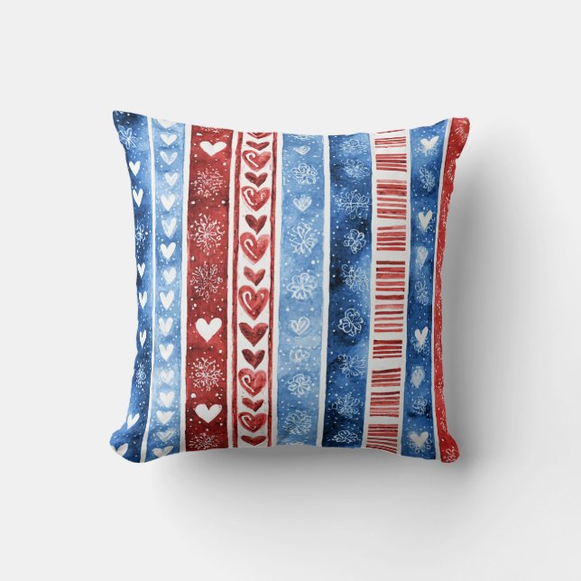 Winter Valentine Pattern Kissen (Vorderseite)