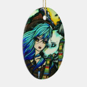 Winter-Vampirs-Wolf-Schnee-Mädchen-Kunst durch Keramikornament (Rechts)