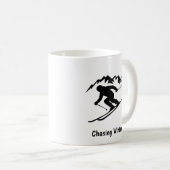 "Winter verfolgen" Kaffeetasse (VorderseiteRechts)