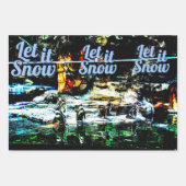 Winter-Verpackungspapier Geschenkpapier Set (Vorderseite)